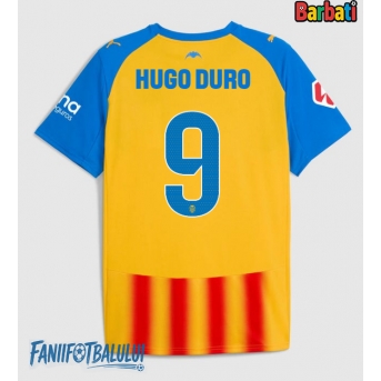 Valencia Hugo Duro #9 Tricou Fotbal Replică 2025-26 Barbati Treilea